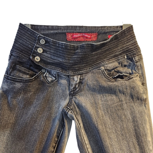 *NEW* FOXY  Tall Black size 7 ripped jeans low waist skinny - Picture 7 of 16